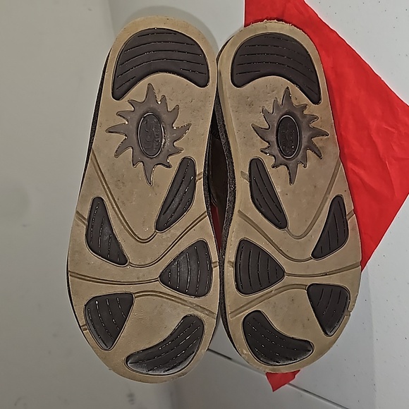 UGG Australia Kensington Toast Tall Shearling Boots Brown Leather Size 7 VGUC - Picture 14 of 16